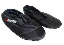 BAFFIN CUSH Adult M:7-8 W:9-10 Black Slippers LOW TOP Quilted House Shoes EUC