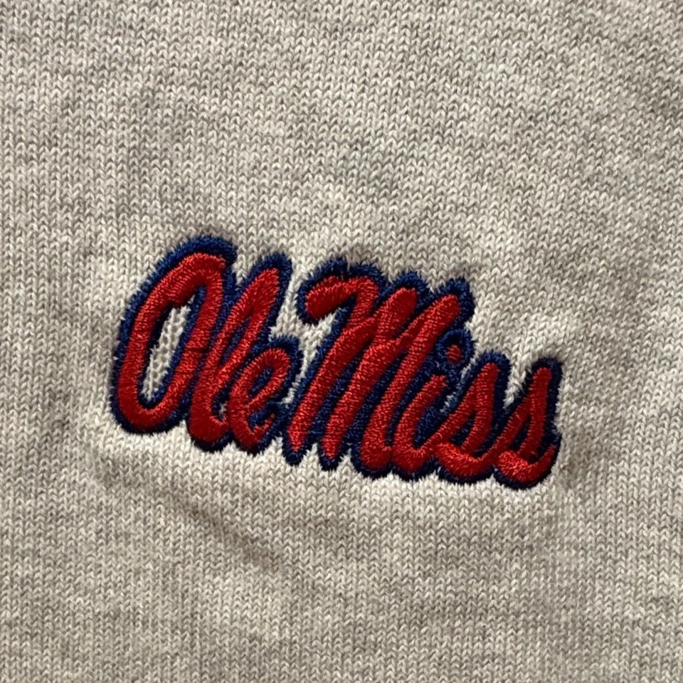 New Men's Ole Miss Cutter & Buck Light Gray V-Neck Sweater Size Large - Image 4 of 4