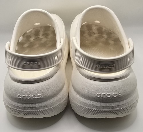 Crocs Classic Crush Platform Clog White Mens 7 Womens 9 207521-100 3" Wedge - 第 7/12 張圖片