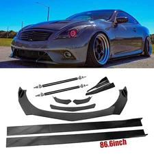 Front Bumper Lip Splitter Spoiler Rear Lip Strut Rod Body For Infiniti G37
