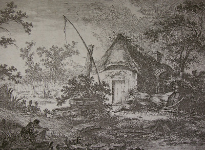 LE PRINCE ''FLUSSLANDSCHAFT MIT KATE U. ZIEHBRUNNEN'' SAINT-NON, LB 25 ?; 1755