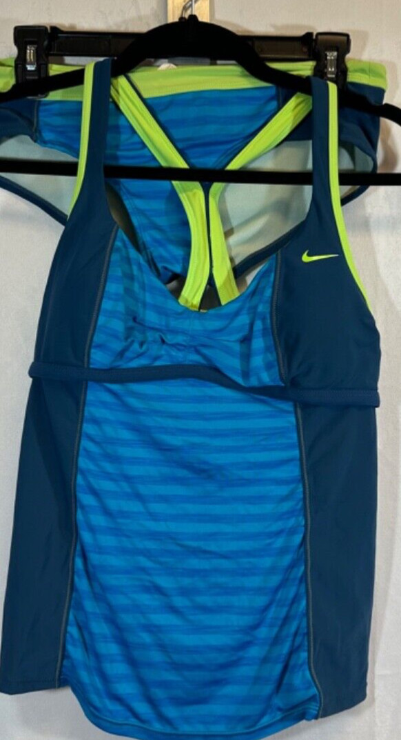 NIKE Women's 2Piece Tankini Swimsuit Set Teal & Blue… Gem