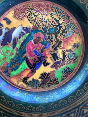 Seltener 5" Wedgwood Fairyland Lustre "Nizami" Muster Teller - Bild 7 von 7