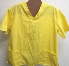 NNT Natural Uniform Natural Comfort Scrub Top S Yellow. Short Sleeve. 2 Pocket