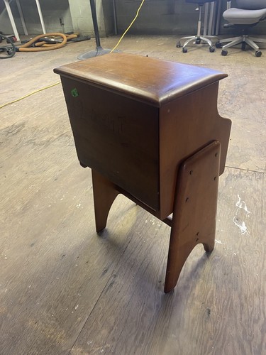 Vintage Mid Century Brown Wood End Table Night Stand With Drawer American Small - Picture 7 of 8