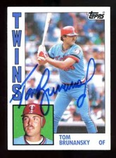 Tom Brunansky Beckett BAS Signed 1984 Topps Autograph