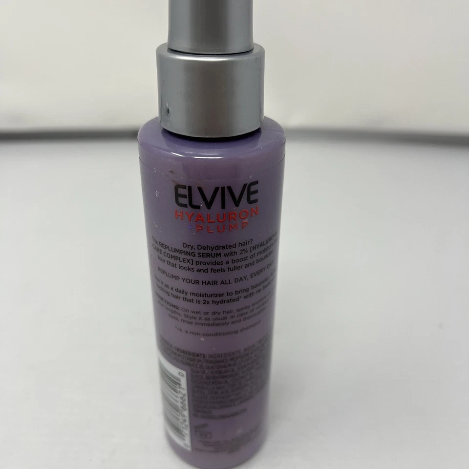 Suero para cabello Loreal Elvive Hyaluron + Plumping Replumping Moisture 4,4 oz 2 % hialurónico Foto 2 de 2