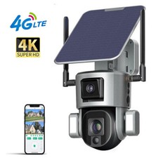 4G Solar Camera 4K 4MP 4X 10X Zoom WiFi Solar Camera Protection Security Camera