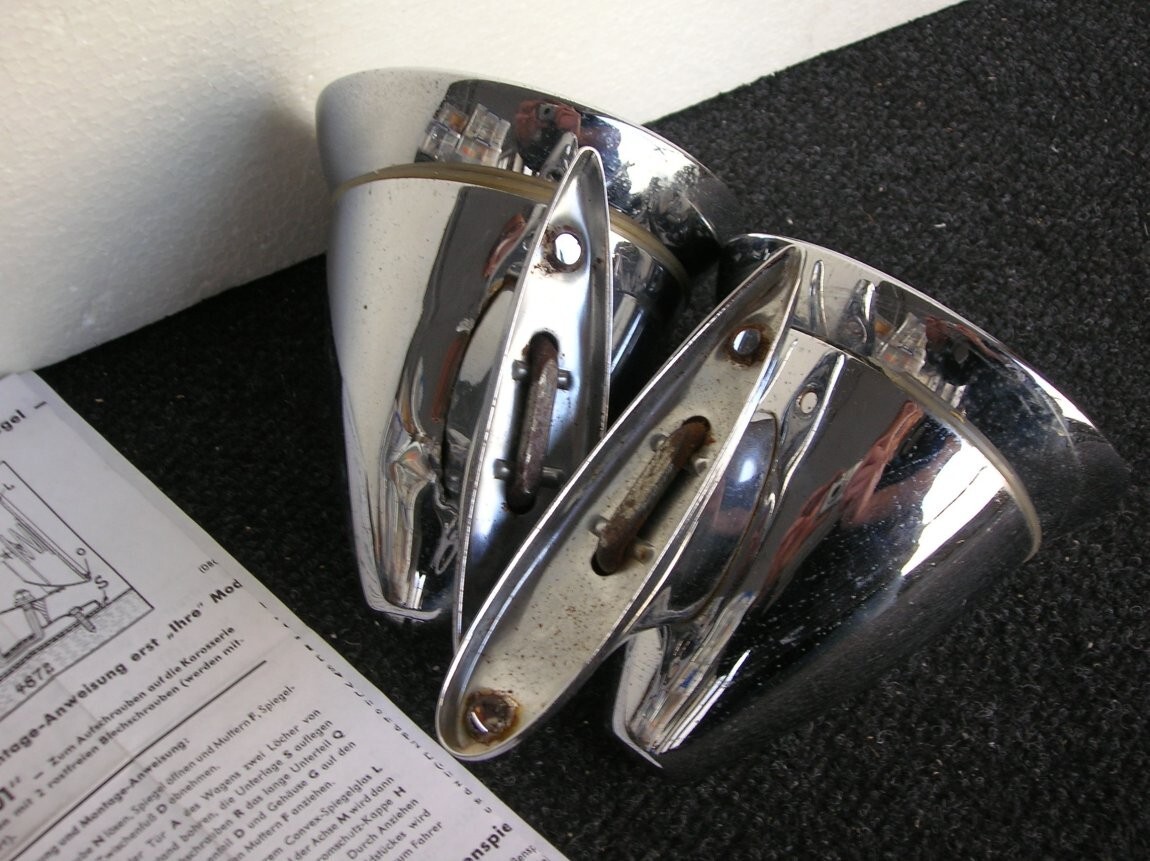 TALBOT 301 YORCK MIRRORS VINTAGE PORSCHE 356 911 MB MERCEDES SL 300 VW