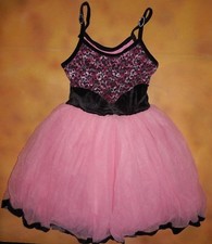 NWOT ROMANTIC LENGTH GIRLS BALLET DANCE COSTUME BLACK TAPESTRY GIRLS INT 6X-7