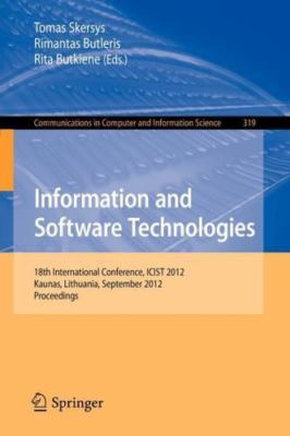 Information and Software Technologies : 18th International Conference, Icist ...