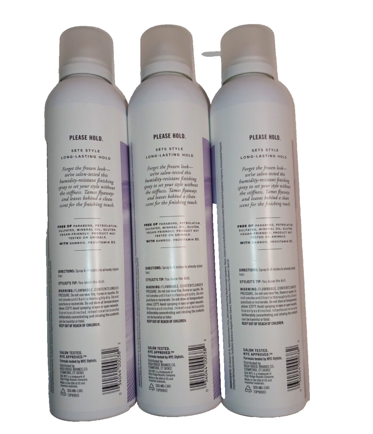 Lot of 3 SGX NYC Salon Grafix Under Control Finishing Spray Medium Hold New
