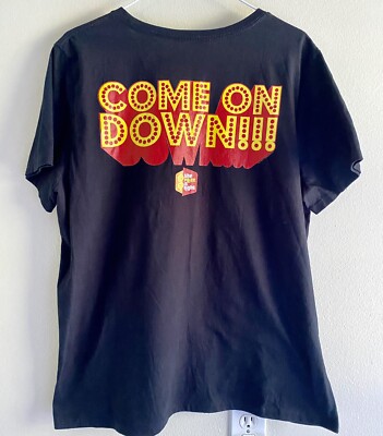 Come On Down , Bright Lights , i Bid $ 1. Ladies Black XLG. Price Is Right Shirt