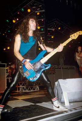 Steve Harris Of Irton Maiden In Deutschland 1983 Old Music Photo