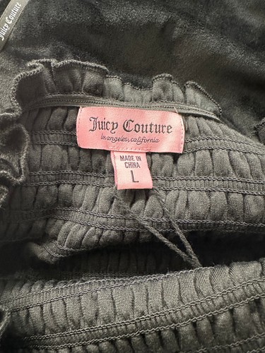 NWT Juicy Couture Strapless Black Velour Dress Size L Large - Picture 5 of 6