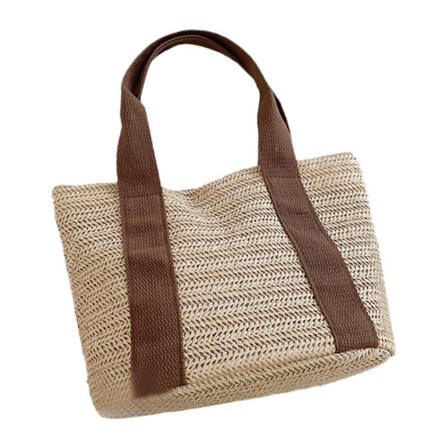 Strandtasche Sackleinen Tragetasche Strohbeutel Duschtasche Strandtasche Reise Tragbar Tasche - Bild 5 von 36