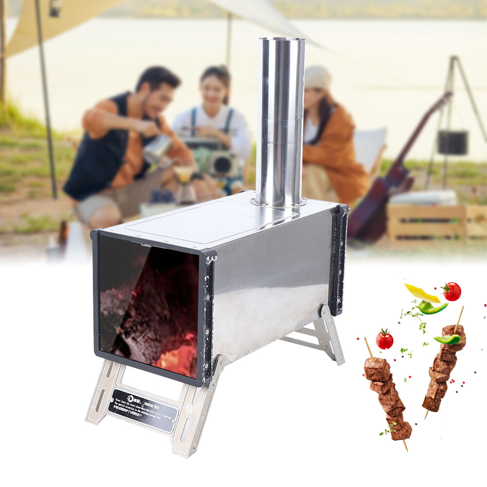 Winter Hot Tent Camping Wood Stove Bushcraft Firewood Stove Chimney  Lightweight | eBay