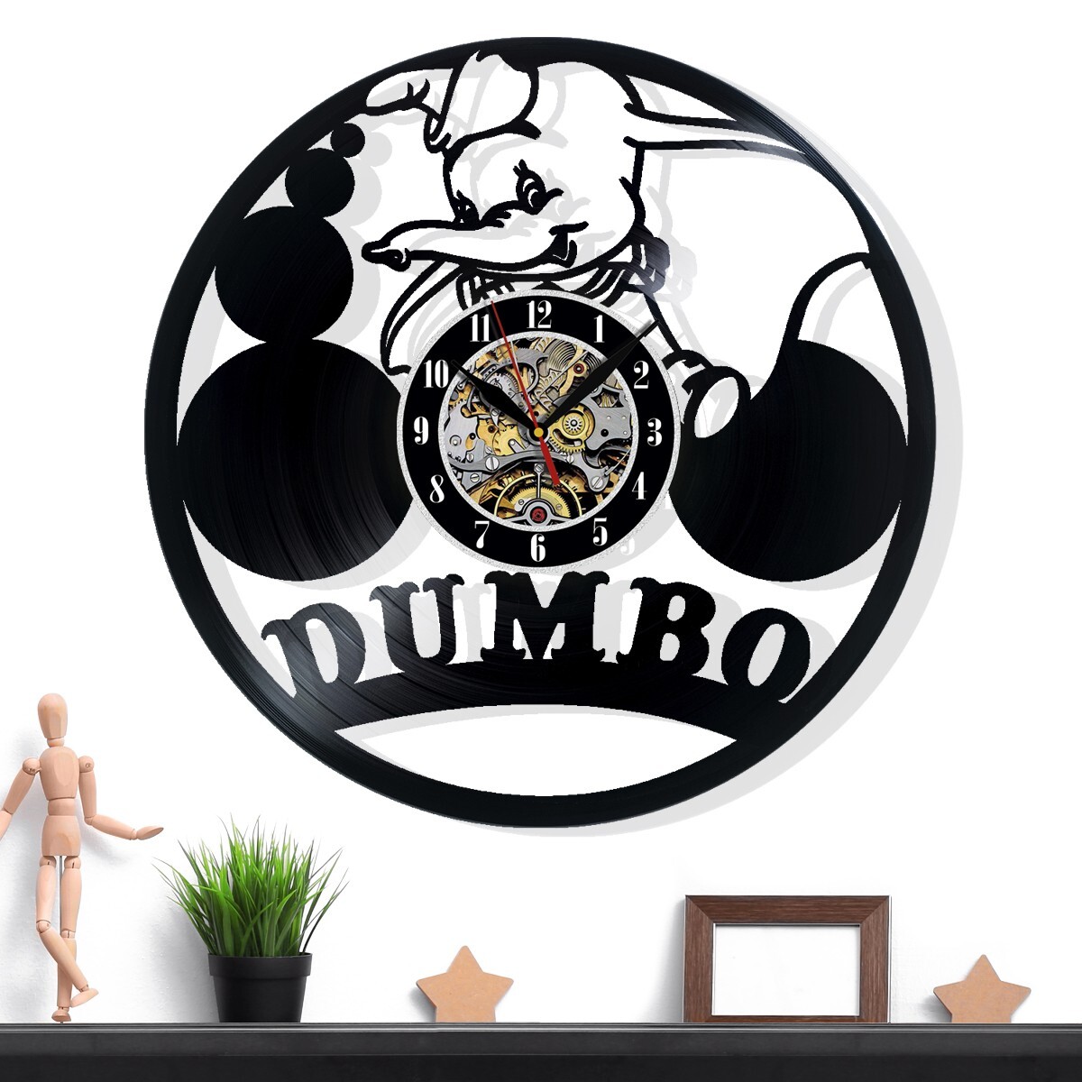 Dumbo Vinyl Wall Clock - Retro Decor - Unique Home Accent - Perfect ...