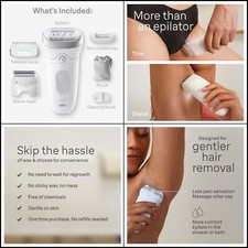 Hair Women Removal Epilator Shaver Trimmer Device Painless Body Removertouch