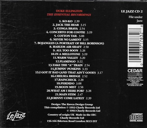 Duke Ellington - The Essential Recordings (1993 CD Album) - Picture 2 of 2