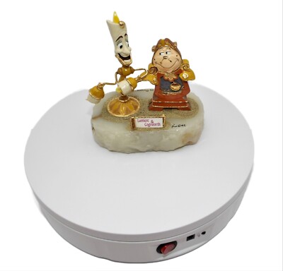 Disney Lumiere & Cogsworth Beauty & The Beast Statue 1993 by Ron