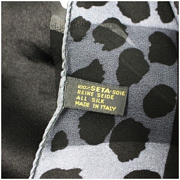 Authentic Lanvin Silk Scarf Leaf Pattern Polka Do… - image 4