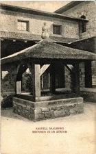 CPA AK Saalburg Kastell, Brunnen inm Atrium GERMANY (931359)