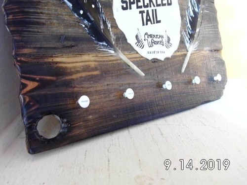 Speckled Tail American Whiskey Handmade Rustic Wooden Sign/Key Holder 2019 - Picture 6 of 12