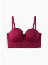 TORRID SIZE 44D PUSH-UP MULTIWAY STRAPLESS LONGLINE BRA - NWT
