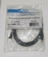 ICC ICPCSK07BK CAT 6 Patch Cord, Molded Boot 7 Feet, Black CAT6   BRAND NEW 