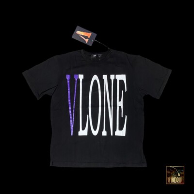 VLONE Purple Staple Tee Black Size XL Authentic With Certilogo Tag