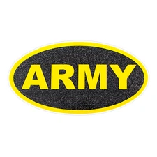 Army Oval Euro Style Bumper Sticker Military Vinyl Soldier Decal 5"