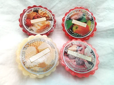 4 YANKEE CANDLE POTPOURRI TARTS RETIRED SPICE APPLE BUTTERCREAM MACINTOSH HOME - Image 1 of 4