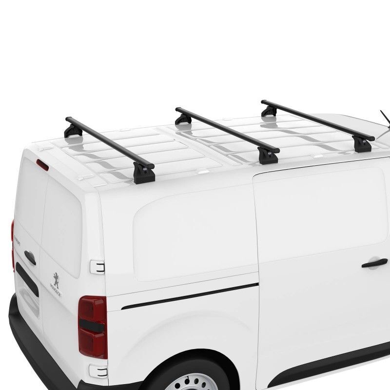Barres de toit Fiat Qubo acier noir pour modèles 2008 à 2017
