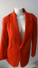 Lizwear Liz Claiborne Women Size 8 vintage red wool blend blazer jacket
