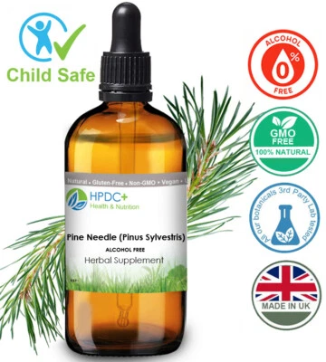 HPDC+ Pine Needles Tincture Extract Alcohol FREE Organic Suramin Shikimic Acid