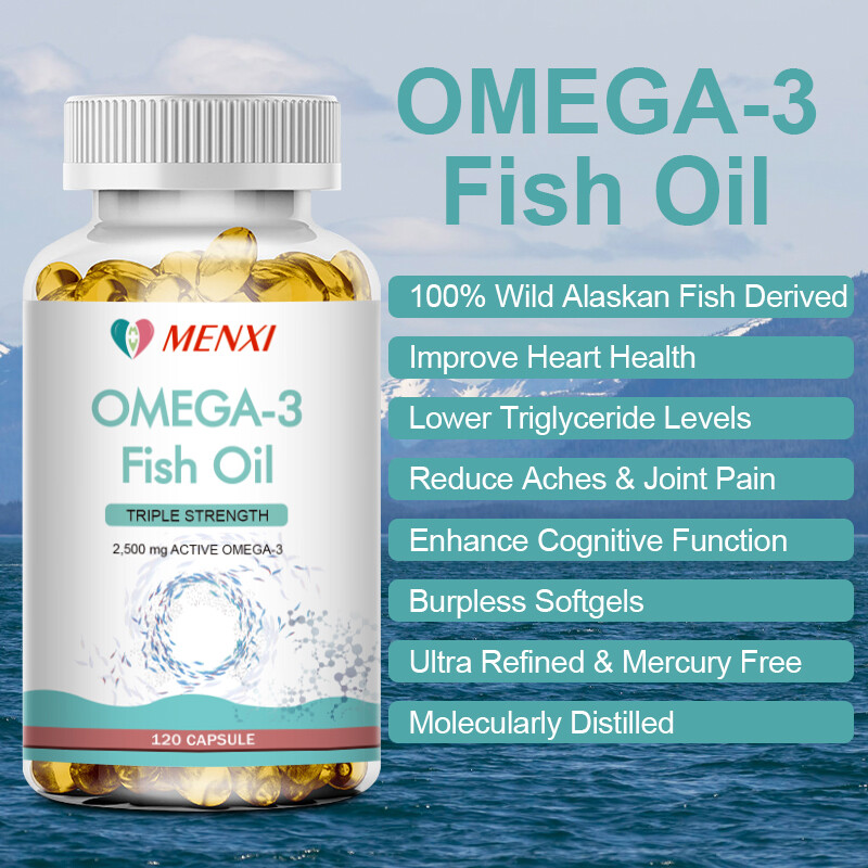 Omega 3 Fish Oil Capsules 3x Strength 3600mg EPA & DHA, Highest Potency