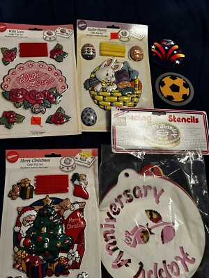 Christmas Cake Top Decoration Wilton 8  Round Santa-Easter-Stencil Valentine s