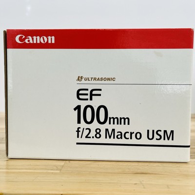 Canon EF 100mm F/2.8 Macro USM Prime Lens EF Mount Black From Japan Used In Box