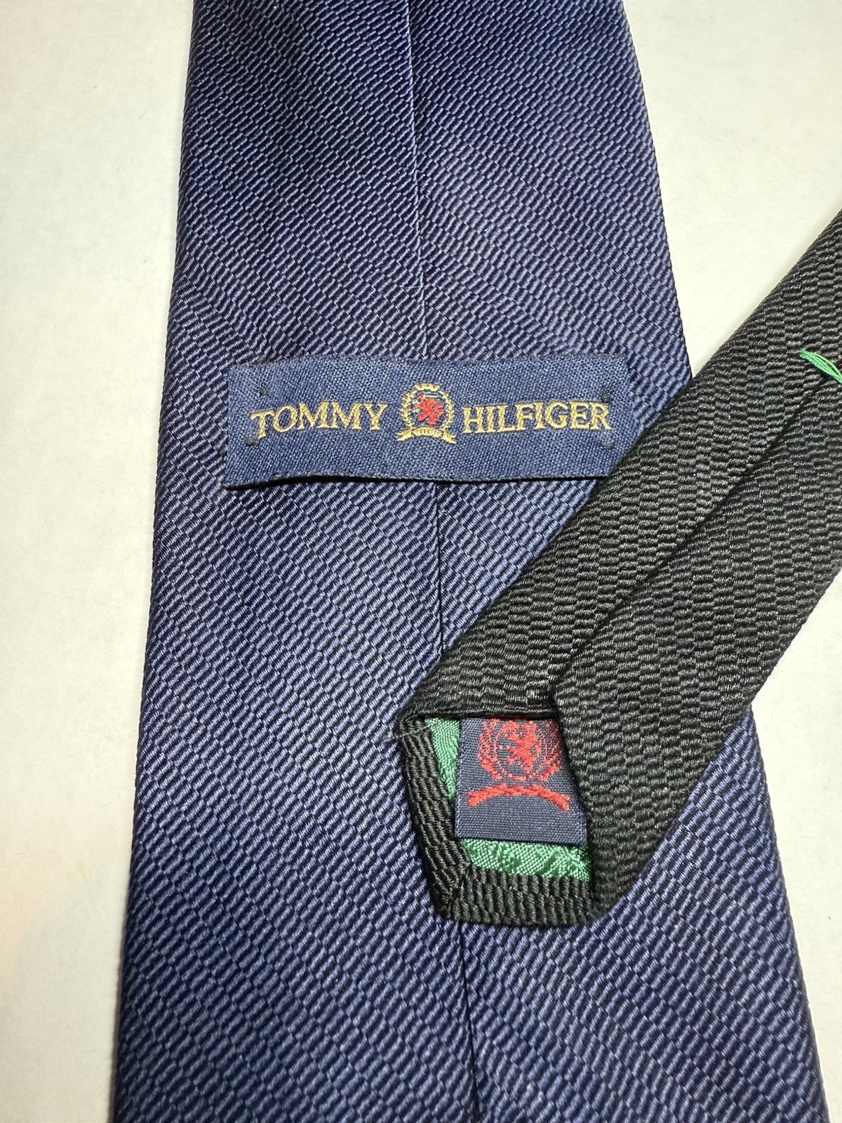 Lot 3 Tommy Hilfiger Silk Ties Men Navy Jacquard Yellow Plaid Orange Necktie thumbnail 2