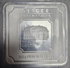 Geiger Edelmetalle Schloss Güldengossa 500g .999 Silver Bar - Sealed half kilo