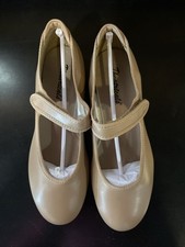 Children s Mary Jane Beige Tap Shoes Theatricals Footwear Size 1.5 W