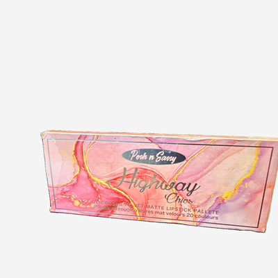 Posh n Sassy Highway Chic Matte Lipstick-Palette Creme, 20 Farben, gemischt
