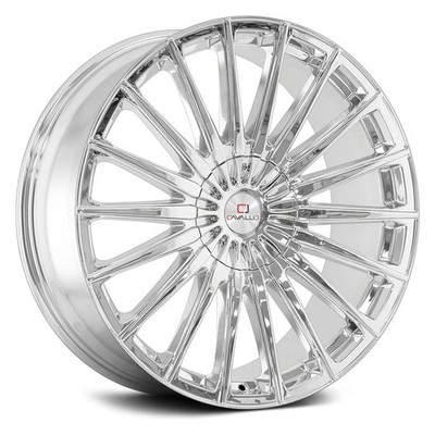 Cavallo CLV-34 Wheels 18x8 (35, 5x108, 74.1) Chrome Rims Set of 4