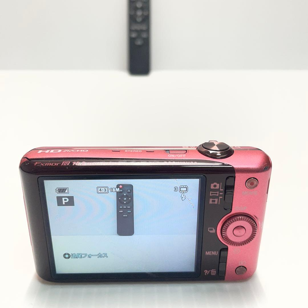 SONY Cyber-shot DSC-WX100 Pink Digital Camera Tested Working