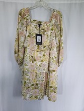 Floral Square-Neck Smock Dress  Size S #boho #cottagecore #fairy #festive #party