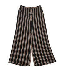 Xhilaration Women's Elastic Drawstring Waist Pants Stripes Wide Leg Size Large 