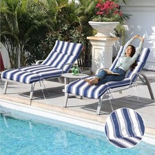 Outdoor Chaise Lounge Chair Cushion Water Resistant Pool Lounge Chair Cushion