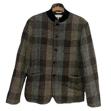 Rag & Bone New York Med Olive Plaid Harris Tweed Wool Hunting Jacket Men’s USA