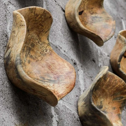 UTTERMOST 4107 TAMARINE NATURAL RAW FINISH WOOD WALL ART DECOR SET OF 3 - Picture 5 of 10